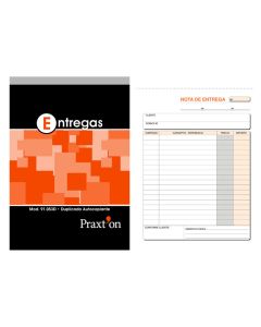 TALONARIO PRAXTON NOTA ENTREGA PR-53D CUARTO NATURAL 50JD DUPLICADO PAQUETE 10UD