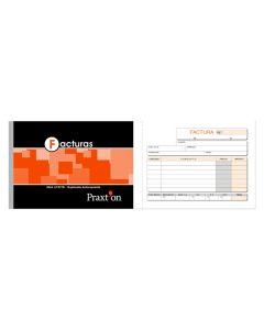 TALONARIO PRAXTON FACTURA IVA PR-77D OCTAVO APAISADO 50JD DUPLICADO PAQUETE 10UD