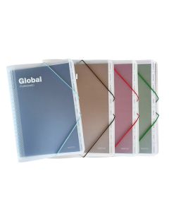 CARPETA ADDITIO GLOBAL POLIPROPILENO ESPIRAL P172 CON GOMAS A4 SURTIDA