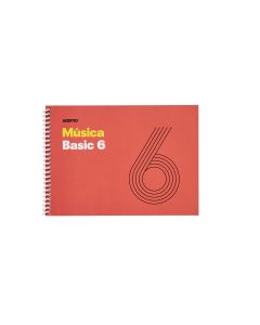 BLOC MUSICA ADDITIO 6 PENTAGRAMAS ESPIRAL BASIC M06 CUARTO APAISADO 50H