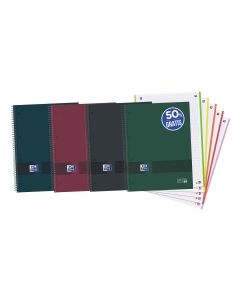 BLOC OXFORD TAPA DURA OXFORD&YOU A4+ 90G 120H 5X5 COLORES MATE