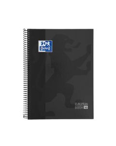BLOC OXFORD TAPA DURA EUROPEANBOOK 10 A4+ 90G 150H 5X5 NEGRO