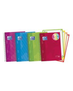 BLOC OXFORD TAPA DURA CLASSIC A5+ 90G 120H 5X5 COLORES VIVOS