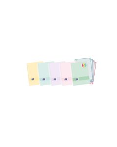 BLOC OXFORD POLIPROPILENO LIVE&GO A5+ 90G 120H 5X5 COLORES PASTEL