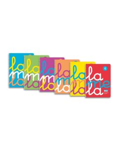 BLOC LAMELA POLIPROPILENO ESPIRAL FLUOR CUARTO 90G 80H 4MM SURTIDO PAQUETE 6UD