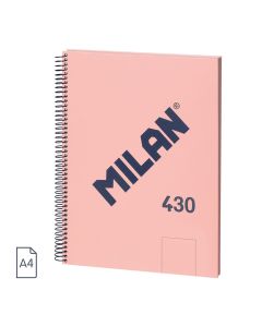 BLOC MILAN TAPA DURA 430 SINCE 1918 A4 95G 80H LISO ROSA