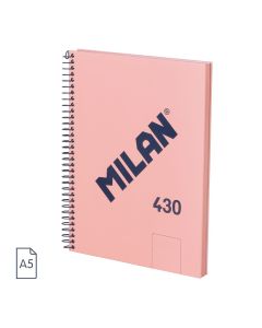 BLOC MILAN TAPA DURA 430 SINCE 1918 A5 95G 80H LISO ROSA