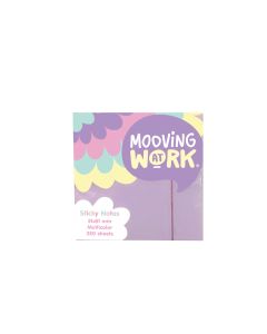CUBO NOTAS ADHESIVAS MOOVING MAW PASTEL 51X51 5 COLORES 250H