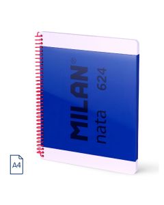 BLOC MILAN TAPA DURA MILAN NATA® 624 SINCE 1918 A4 95G 80H 5X5 AZUL