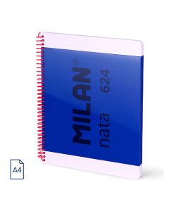 BLOC MILAN TAPA DURA MILAN NATA® 624 SINCE 1918 A4 95G 80H LISO AZUL