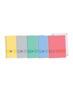 BLOC OXFORD TAPA DURA OXFORD&YOU A5+ 90G 80H LISO SURTIDO