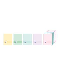 BLOC OXFORD POLIPROPILENO LIVE&GO A4+ 90G 120H 5X5 COLORES PASTEL