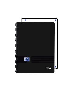 BLOC OXFORD POLIPROPILENO LIVE&GO A4+ 90G 80H 5X5 NEGRO