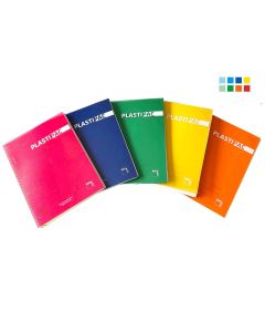 BLOC PLASTIPAC POLIPROPILENO MICROPERFORADO A4 90G 100H LISO SURTIDO PAQUETE 5UD