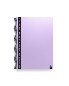 BLOC CARCHIVO MY RULES POLIPROPILENO A4 90G 80H 4X4 MALVA