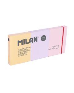 BLOC NOTAS ADHESIVAS MILAN 38X50MM COLORES PASTEL PAQUETE 3UD