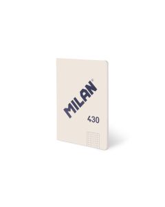 LIBRETA ENCOLADA MILAN 430 SINCE 1918 A5 95G 48H 5X5 BEIGE