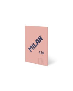 LIBRETA ENCOLADA MILAN 430 SINCE 1918 A5 95G 48H 5X5 ROSA