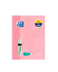 BLOC OXFORD TAPA DURA TOUCH A4+ 90G 150H 5X5 + 4 TEXTMARKER 490 + CORRECTOR FANCY