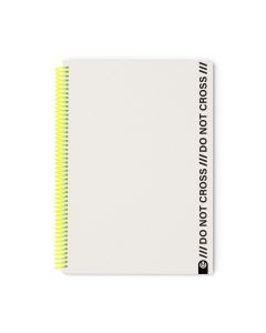 BLOC CARCHIVO POLIPROPILENO DO NOT CROSS A4 90G 100H 4X4 GRIS