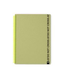 BLOC CARCHIVO POLIPROPILENO DO NOT CROSS A4 90G 100H 4X4 VERDE