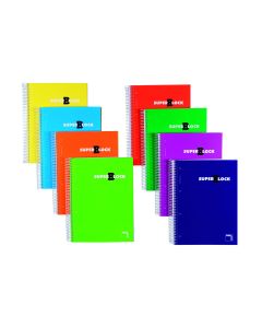 BLOC PACSA SUPERBLOCK TAPA DURA MICROPERFORADO A4 60G 160H 5X5 SURTIDO PAQUETE 4UD