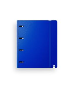 CARPEBLOC CARCHIVO 4 ANILLAS 35MM POLIPROPILENO RIGIDO FOAM STYLE CON GOMA A4 120H AZUL