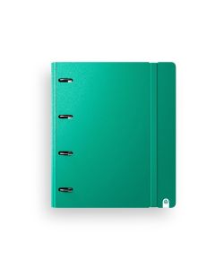 CARPEBLOC CARCHIVO 4 ANILLAS 35MM POLIPROPILENO RIGIDO FOAM STYLE CON GOMA A4 120H VERDE