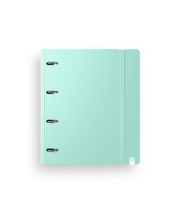 CARPEBLOC CARCHIVO 4 ANILLAS 35MM POLIPROPILENO SOFT CON GOMA A4 90G 100H TURQUESA