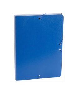 CAJA PROYECTOS PRAXTON BRILLO CON GOMA LOMO 5CM FOLIO AZUL