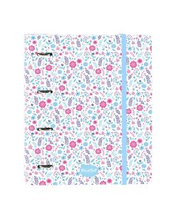 CARPEBLOC SAFTA 4 ANILLAS 35MM BLACKFIT8 COOL CON GOMA A4 80G 100H 5X5