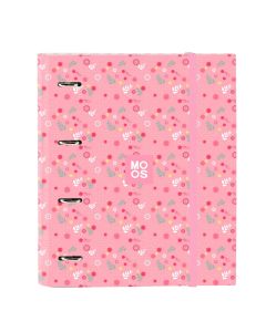 CARPEBLOC SAFTA 4 ANILLAS 35MM MOOS PASSION CON GOMA A4 80G 100H 5X5