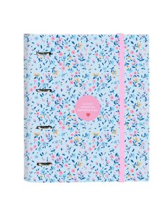 CARPEBLOC SAFTA 4 ANILLAS 35MM VMB PARAISO CON GOMA A4 80G 100H 5X5