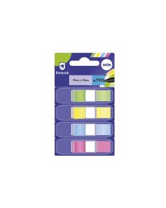 INDEX BANDERITAS BISMARK ZIGZAG 13X43MM 4 COLORES NEON