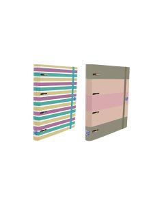 CARPEBLOC OXFORD 4 ANILLAS 35MM COLORBLOCK CON GOMA A4+ 90G 100H 5X5