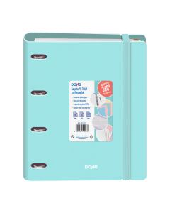 CARPEBLOC DOHE 4 ANILLAS 35MM POLYFOAM SERENITY CON GOMA A4 90G 100H VERDE PASTEL