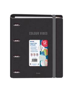 CARPEBLOC DOHE 4 ANILLAS 35MM POLYFOAM COLOUR VIBES CON GOMA A4 90G 100H NEGRO