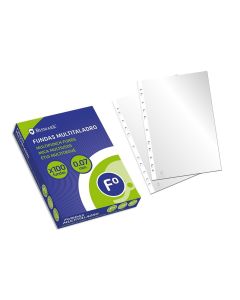 FUNDA MULTITALADRO BISMARK POLIPROPILENO GRANULADA 70 MICRAS FOLIO CAJA 100UD