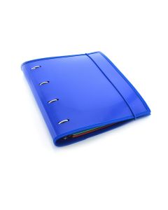 CAPEBLOC OFFICE BOX 4 ANILLAS 32MM POLIPROPILENO 360º COLORLINE CON GOMA A4+ 90G 100H 5X5 AZUL OSC