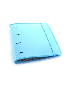 CAPEBLOC OFFICE BOX 4 ANILLAS 32MM POLIPROPILENO 360º COLORLINE CON GOMA A4+ 90G 100H 5X5 AZUL CLARO