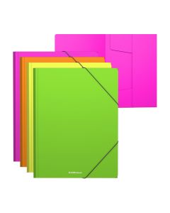 CARPETA SOLAPAS ERICH KRAUSE POLIPROPILENO MATT NEON A4 300H PAQUETE 4UD