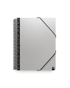 CARPETA FUNDAS CARCHIVO ARCHIVEX MY RULES POLIPROPILENO ESPIRAL 20 FUNDAS A4 GRIS