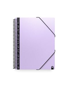 CARPETA FUNDAS CARCHIVO ARCHIVEX MY RULES POLIPROPILENO ESPIRAL 20 FUNDAS A4 MALVA