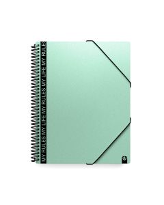 CARPETA FUNDAS CARCHIVO ARCHIVEX MY RULES POLIPROPILENO ESPIRAL 20 FUNDAS A4 JADE