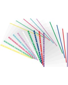 FUNDA MULTITALADRO GRAFOPLAS POLIPROPILENO TRANSPARENTE CON INIDICADOR DE COLOR FOLIO BOLSA 25UD