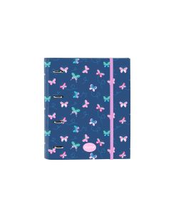 CARPEBLOC SAFTA 4 ANILLAS 35MM BLACKFIT8 MARIPOSAS CON GOMA A4 80G 100H 5X5