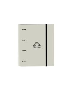 CARPEBLOC SAFTA 4 ANILLAS 35MM KAPPA GREY CON GOMA A4 80G 100H 5X5