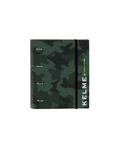CARPEBLOC SAFTA 4 ANILLAS 35MM KELME CAMO CON GOMA A4 80G 100H 5X5