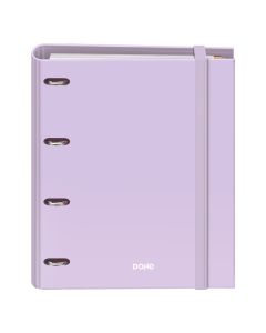 CARPEBLOC DOHE 4 ANILLAS 35MM SERENITY CON GOMA A4 90G 100H MORADO PASTEL