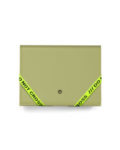 CARPETA FUELLE CARCHIVO 13D POLYFOAM DO NOT CROSS VERDE FOLIO